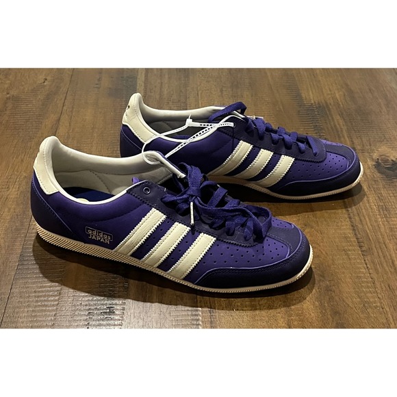 Adidas Japan Women Purple Cream Stripes Casual Sneakers Shoes Size 9 - Picture 12 of 12